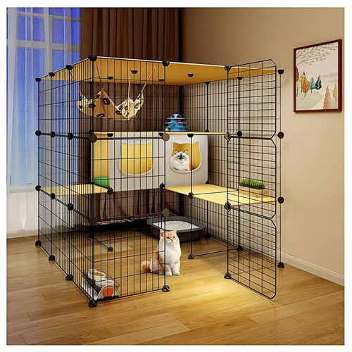 Large indoor cat - cat, cage